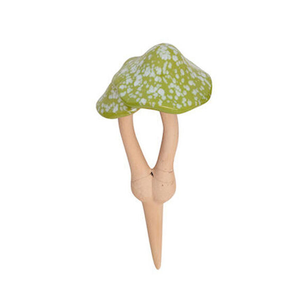 Ceramic Double Mushroom Green 12x29cm - Assorted