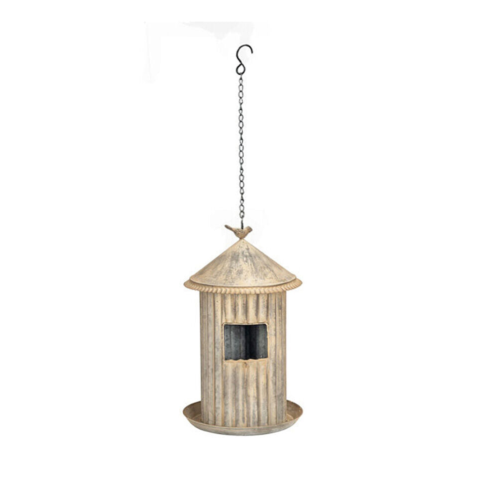 Hanging Bird Feeder House Zinc 26x36.5cm - Aged