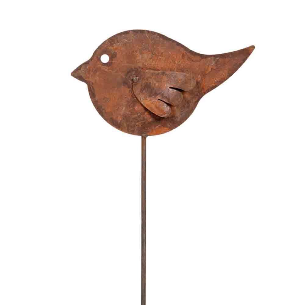 2PK Bird Stake Outdoor Garden Decoration 80cm Rust Assorted