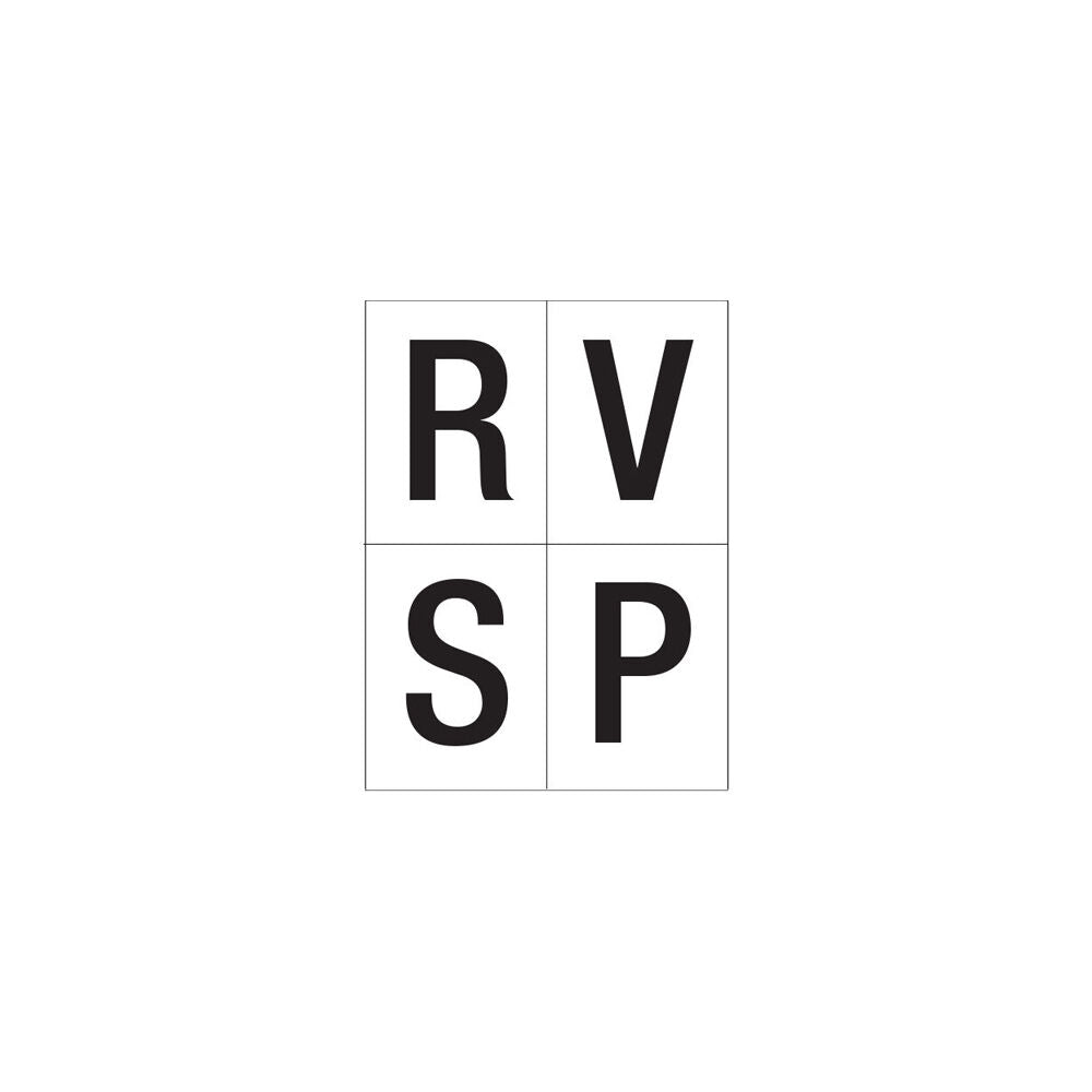 12pc AgBoss Dressage Arena Marker Letters 'RSVP' Equestrian Set 25cm Black