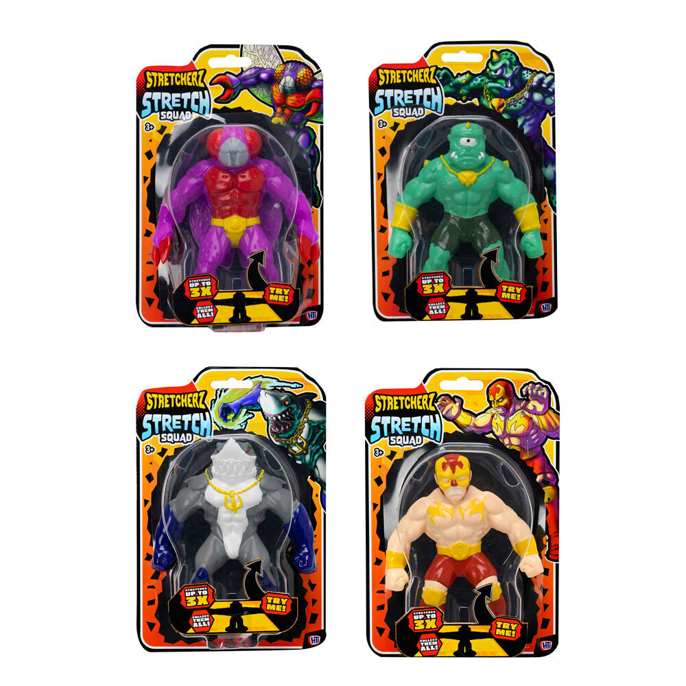 4PK Stretcherz Stretch Squad Kids Action Figures Toy 3y+ Assorted