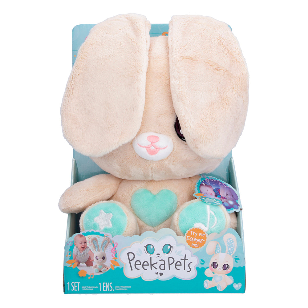Peekapets Interactive Bunny Plush Stuffed Animal Toy 0y+