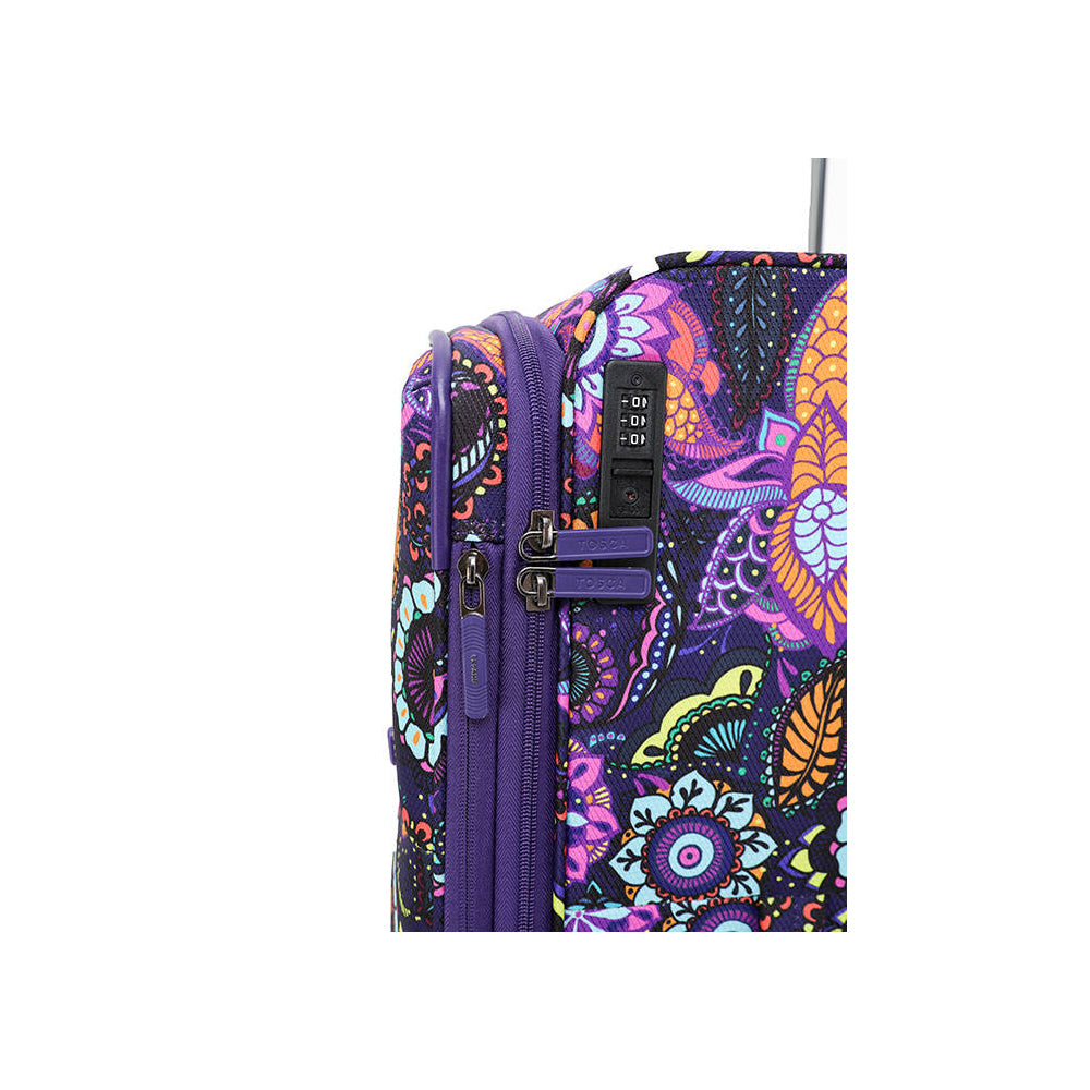 3pc Tosca So-Lite Suitcase Trolley Luggage Set - Paisley