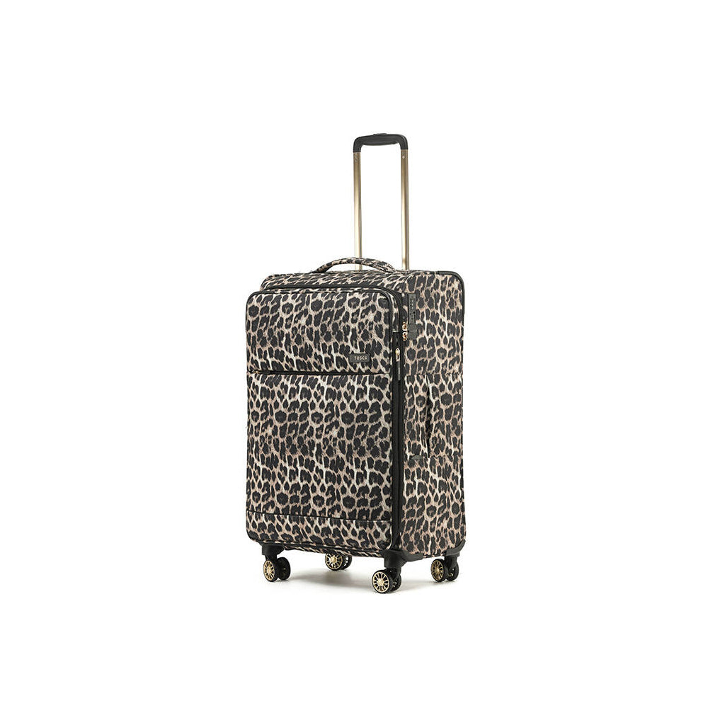 Tosca So-Lite 67cm/87L Suitcase Luggage Trolley - Leopard