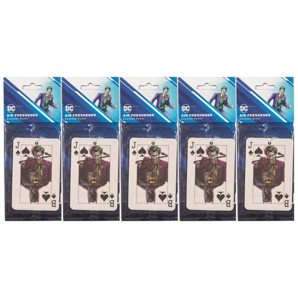 5PK The Stubby Club Coconut Scent Car Air Freshener - Joker Card