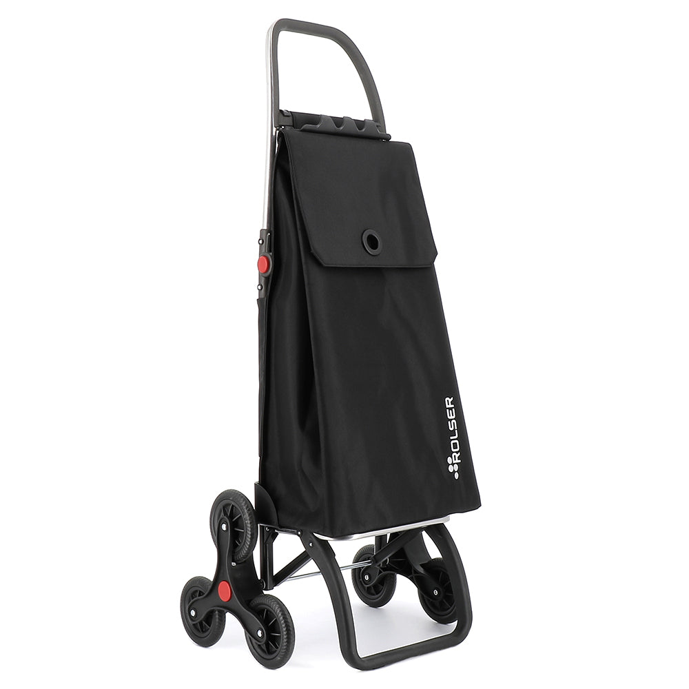 Rolser 43L 6 Wheel Stair Climber Foldable Folding Shopping Trolley 107x47.5cmBlack