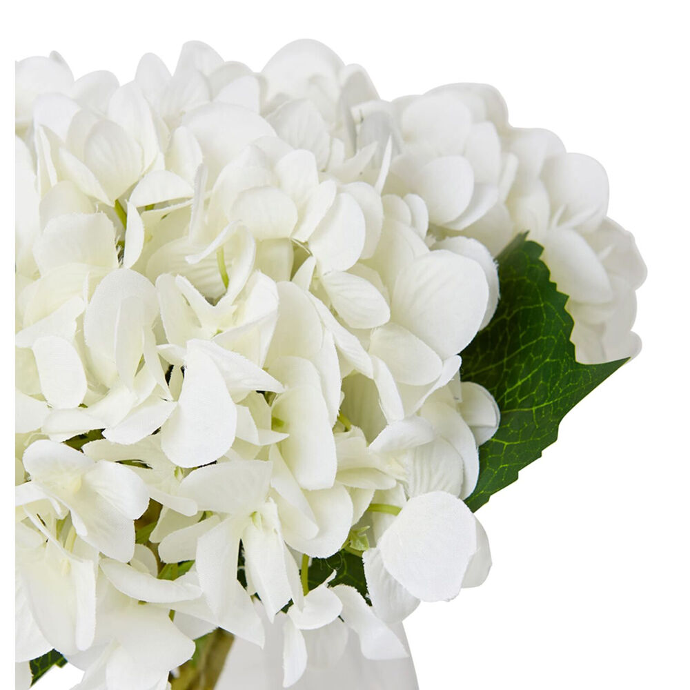 E Style Hydrangea-Alma Flower Vase Artificial Decor 28cm White