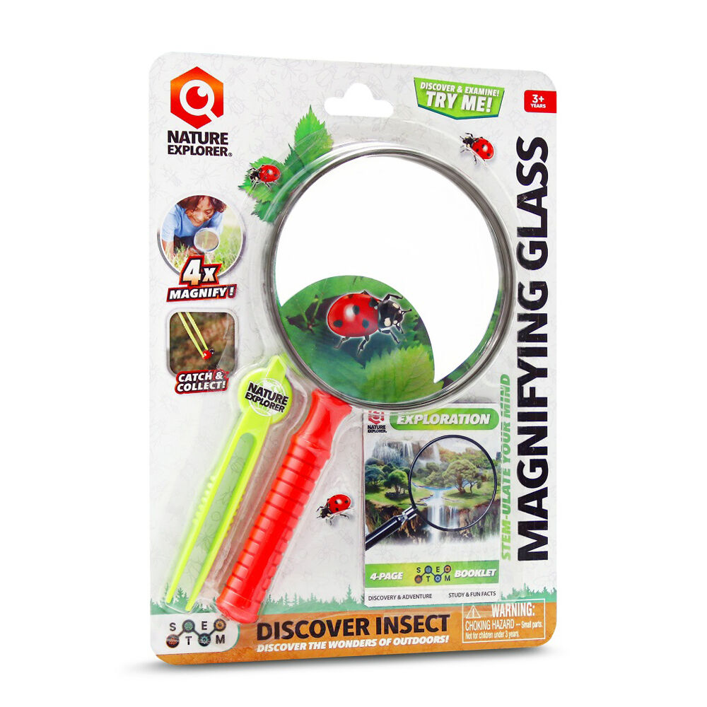 3PK Nature Explorer Mega Zoom Magnifying Glass Kids Educational Toy 3y+