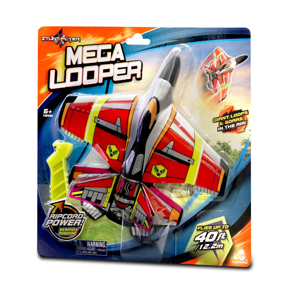 4PK Stunt Flyer Mega Looper w/ Launcher Toy Plane Kids 6y+