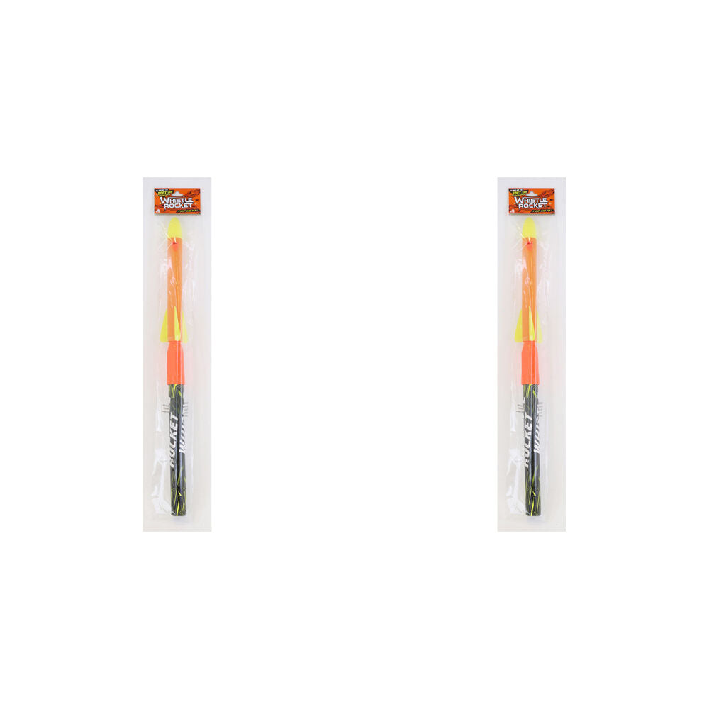 2PK Stunt Flyer Hand Pump Whistle Rocket Kids Toy Assorted 6y+