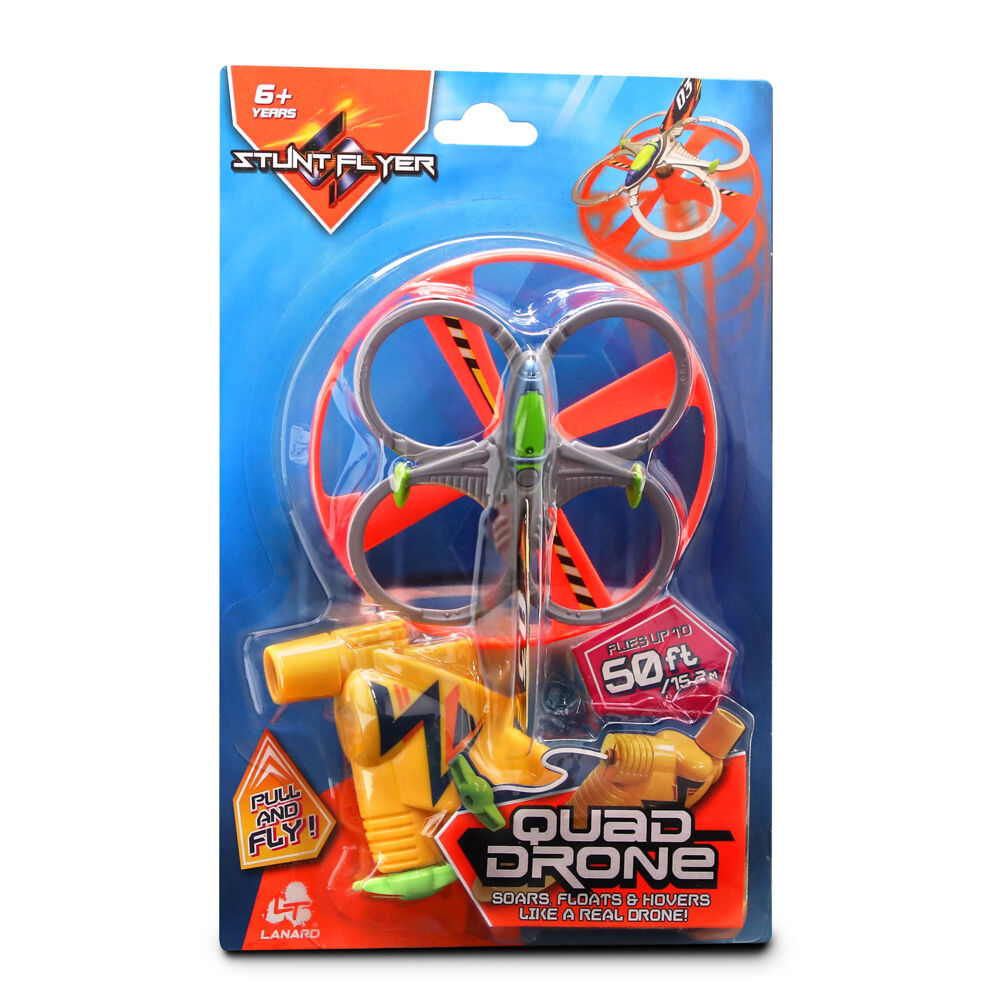 4PK Stunt Flyer Lanard Ripcord Quad Drone Flying Toy Kids 6y+
