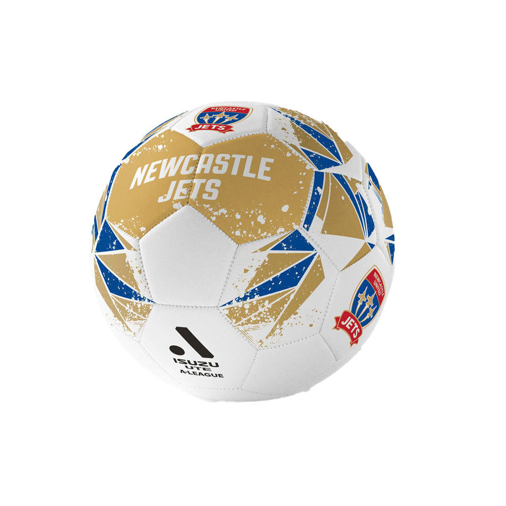 2PK A-League Newcastle Jets A-League Soccer Ball Size 1 - Mustard