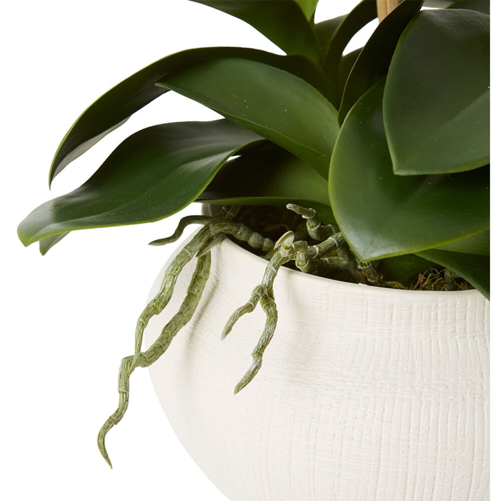 E Style Phalaenopsis Deluxe Theo Pot Artificial Decor 70cm White