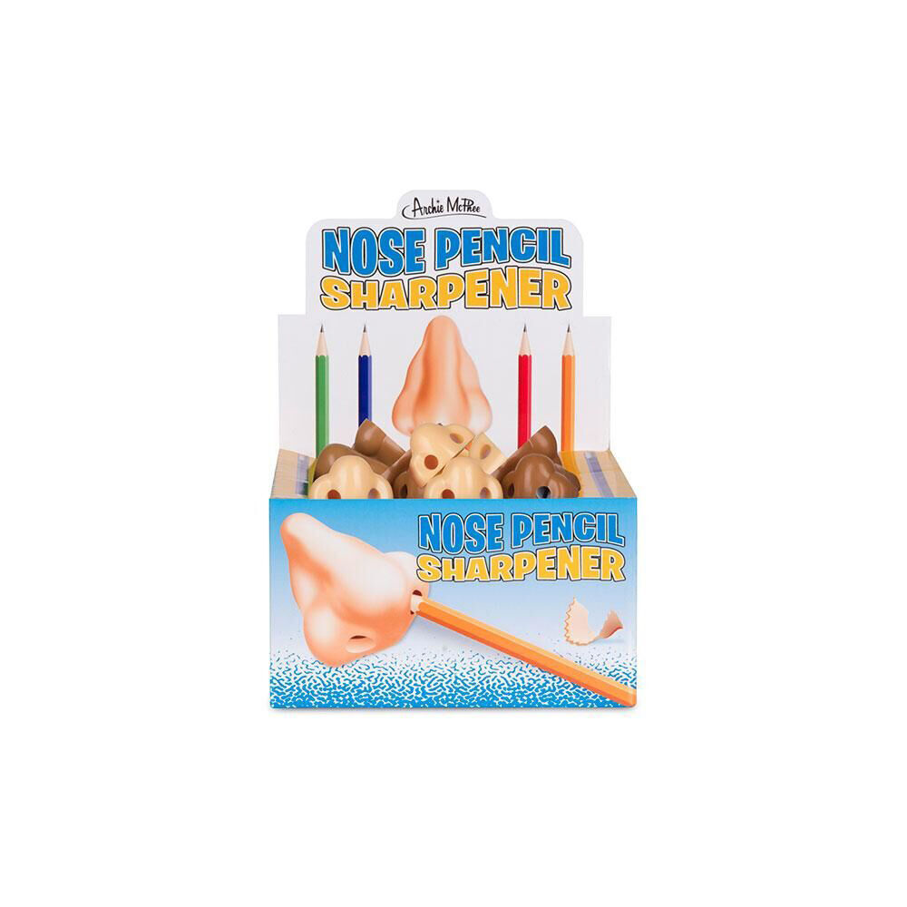 12PK Archie McPhee - Nose Pencil Sharpener Assorted