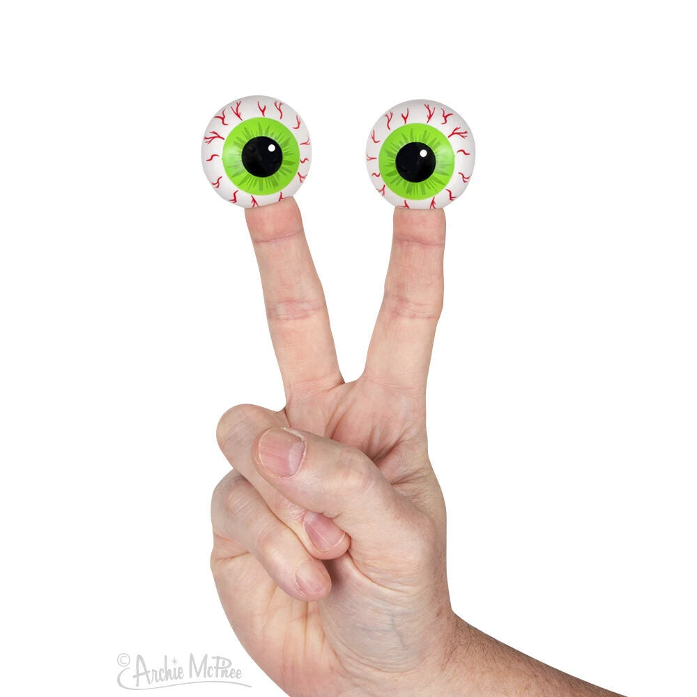 12PK Archie McPhee Vinyl Eyeball Finger Puppets 3.8cm - Assorted 5y+