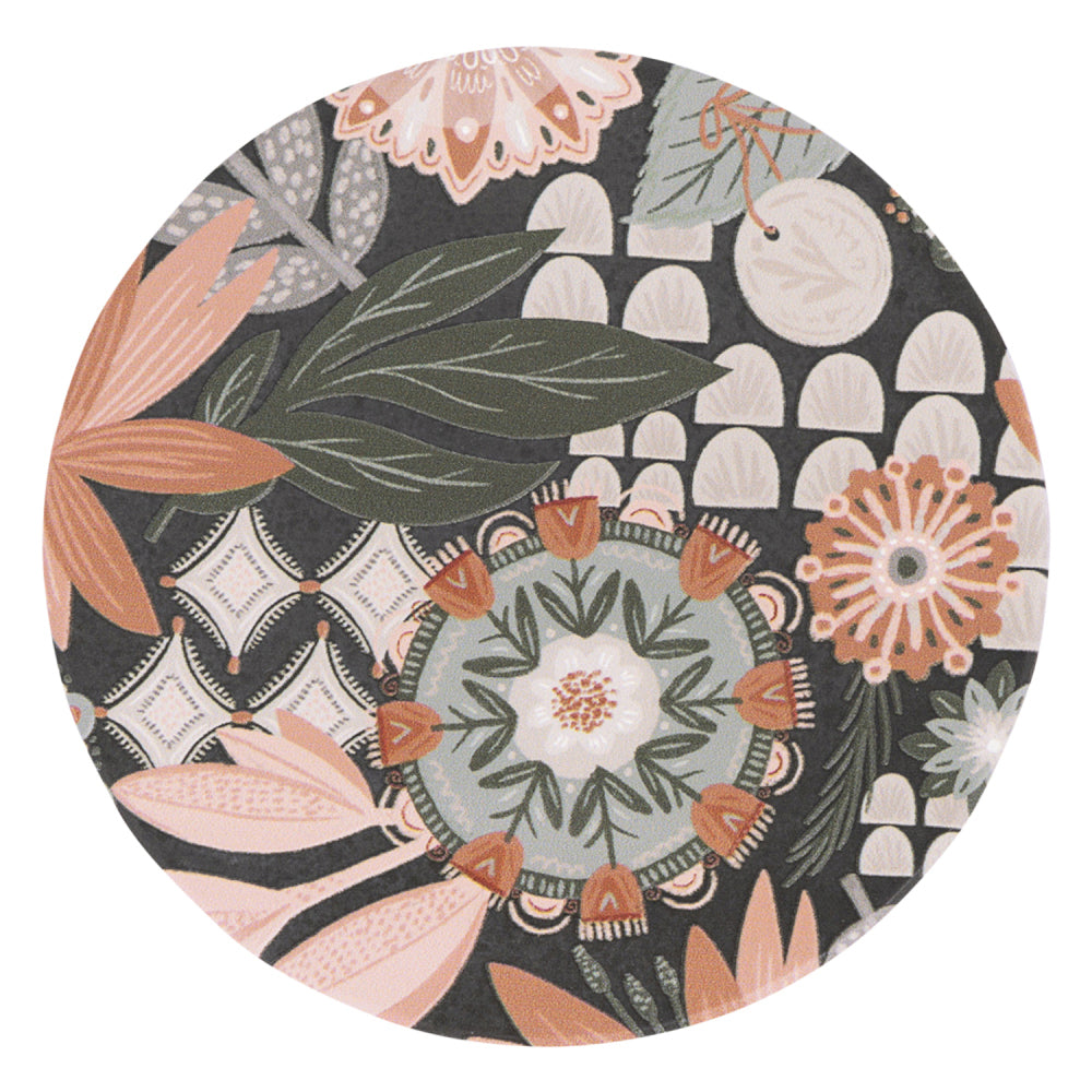 6PK Splosh Amber Garden Collage 10.5cm Ceramic Coaster Round