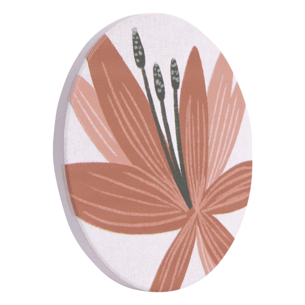 6PK Splosh Amber Garden Flower 10.5cm Ceramic Coaster Round