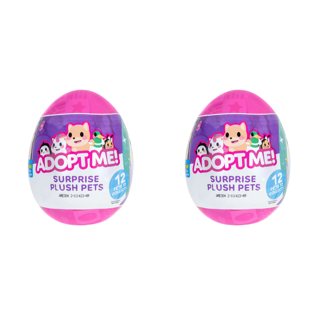 2PK Adopt Me 5 Inch Collectable Little Egg Kids Plush Stuffed Toy 6y+ Assorted