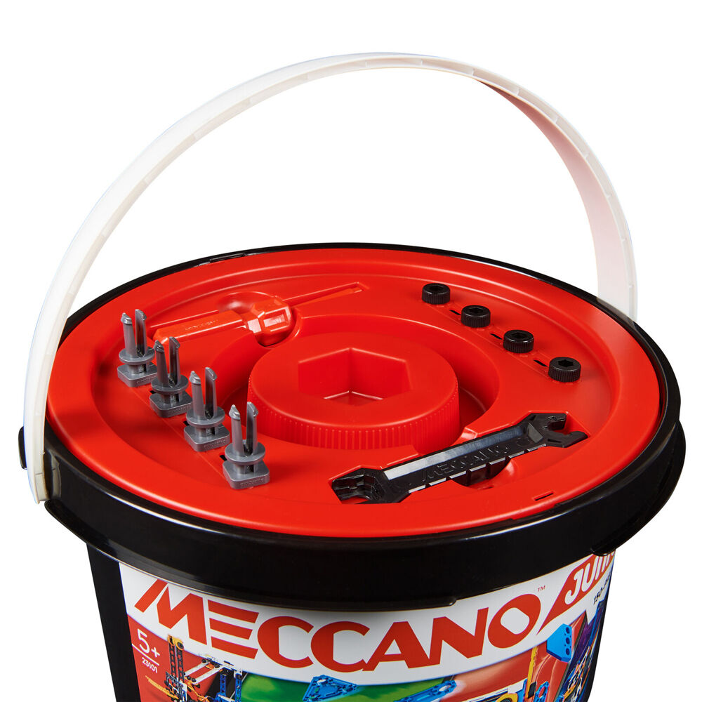 150+pc Meccano Junior/Childrens Free Play Model Building Bucket 5Y+
