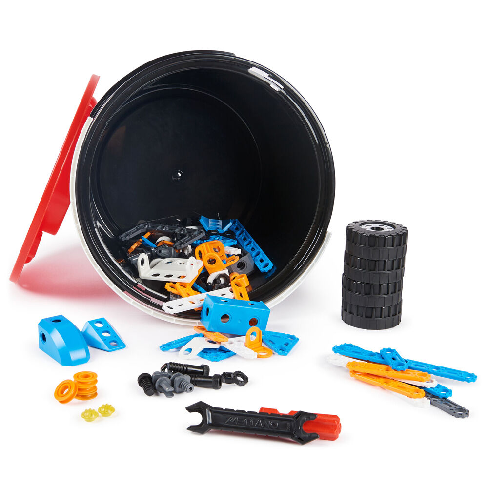 150+pc Meccano Junior/Childrens Free Play Model Building Bucket 5Y+