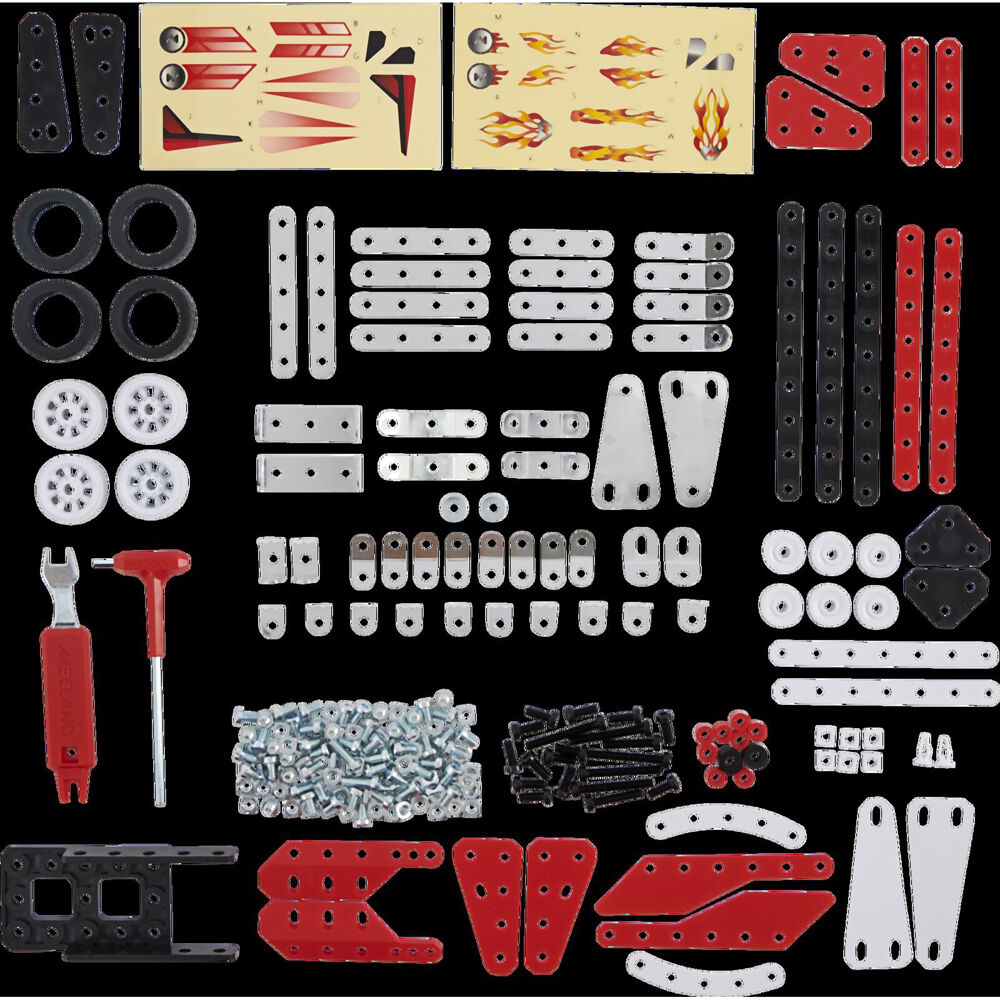 225pc Meccano 10-in-1 Multi Model Racing Vehicles Building Set 8Y+