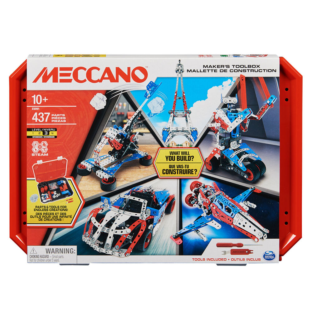 437pc Meccano Ultimate Maker's Toolbox Kids Building Set 10Y+