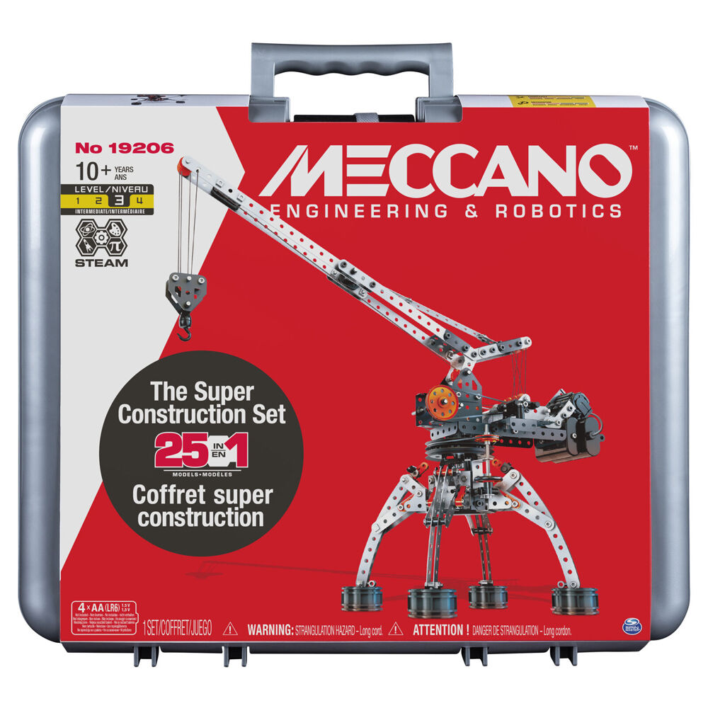 638pc Meccano 25-in-1 Construction Building Set With Case 10Y+