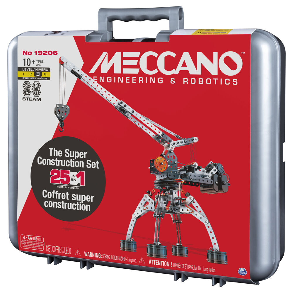 638pc Meccano 25-in-1 Construction Building Set With Case 10Y+