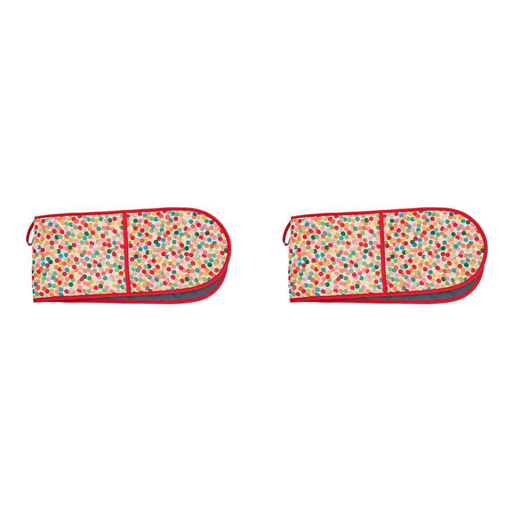2PK Annabel Trends Linen Double Oven Mitt 82x18cm - Confetti