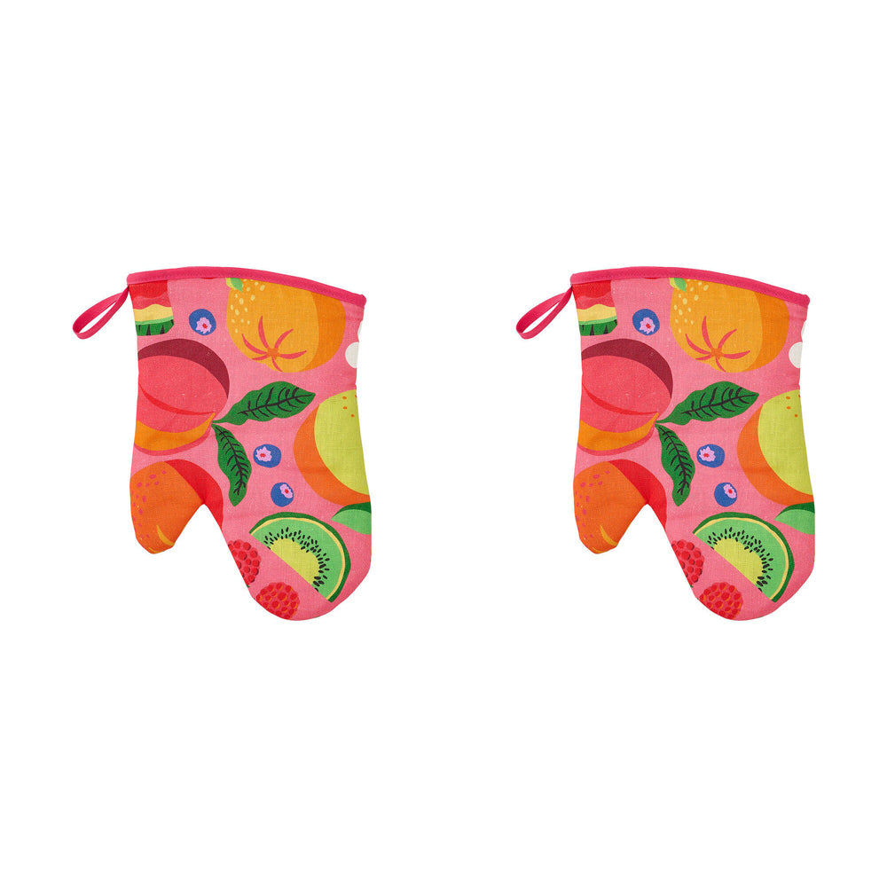 2PK Annabel Trends Linen Single Oven Mitt 18x26cm - Tropicana