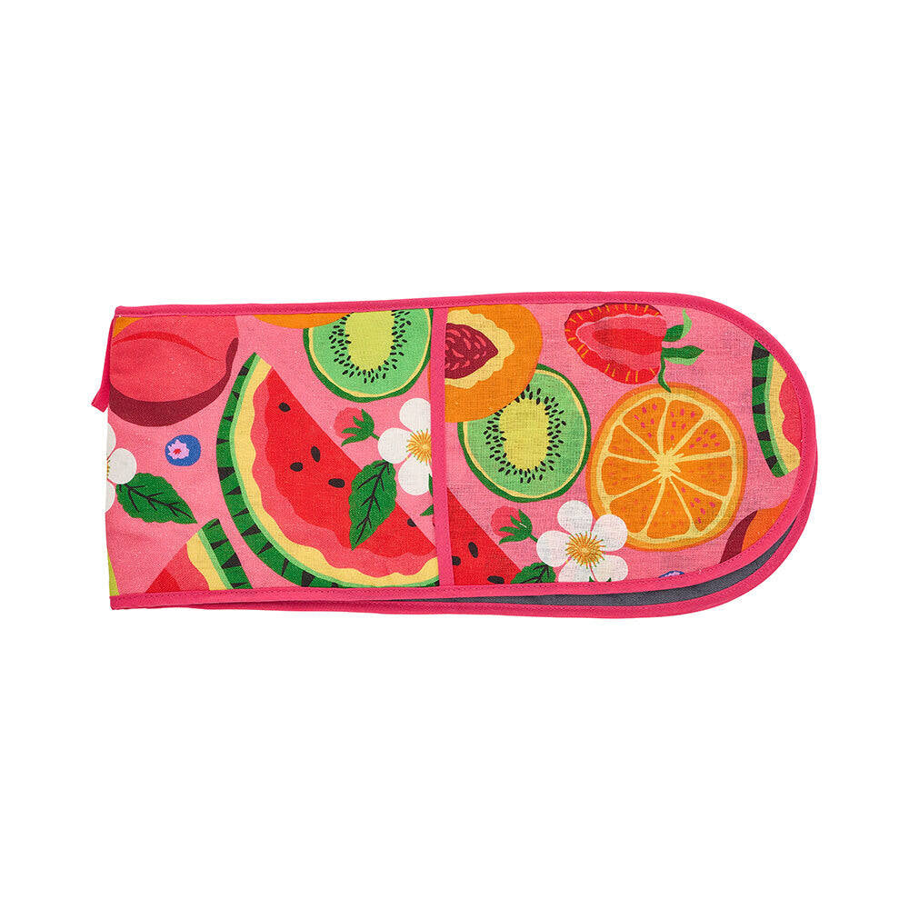 2PK Annabel Trends Linen Double Oven Mitt 82x18cm - Tropicana