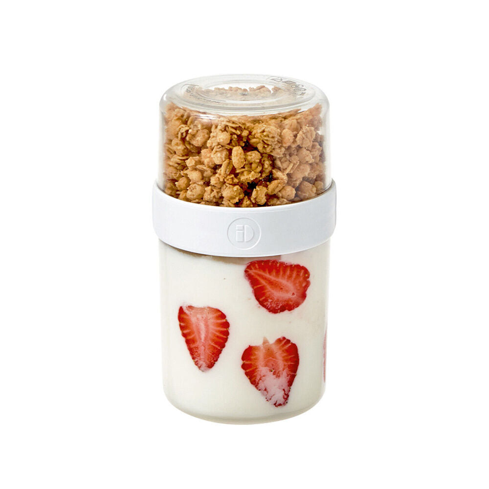 2PK iDesign Fresh Stack N Snack Double Sided Food Container Clear - Medium