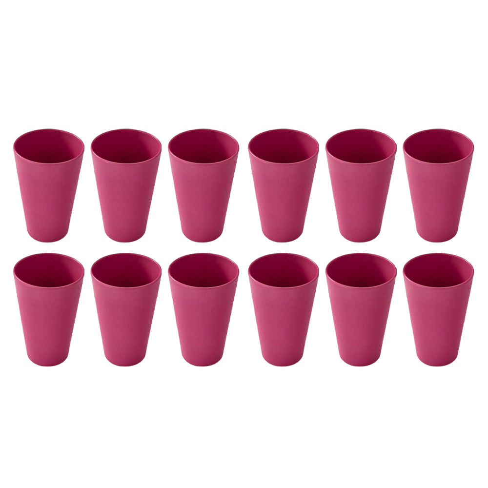 2x 6PK EcoSouLife Reusable Natural Dinner Cup 400ml - Pink