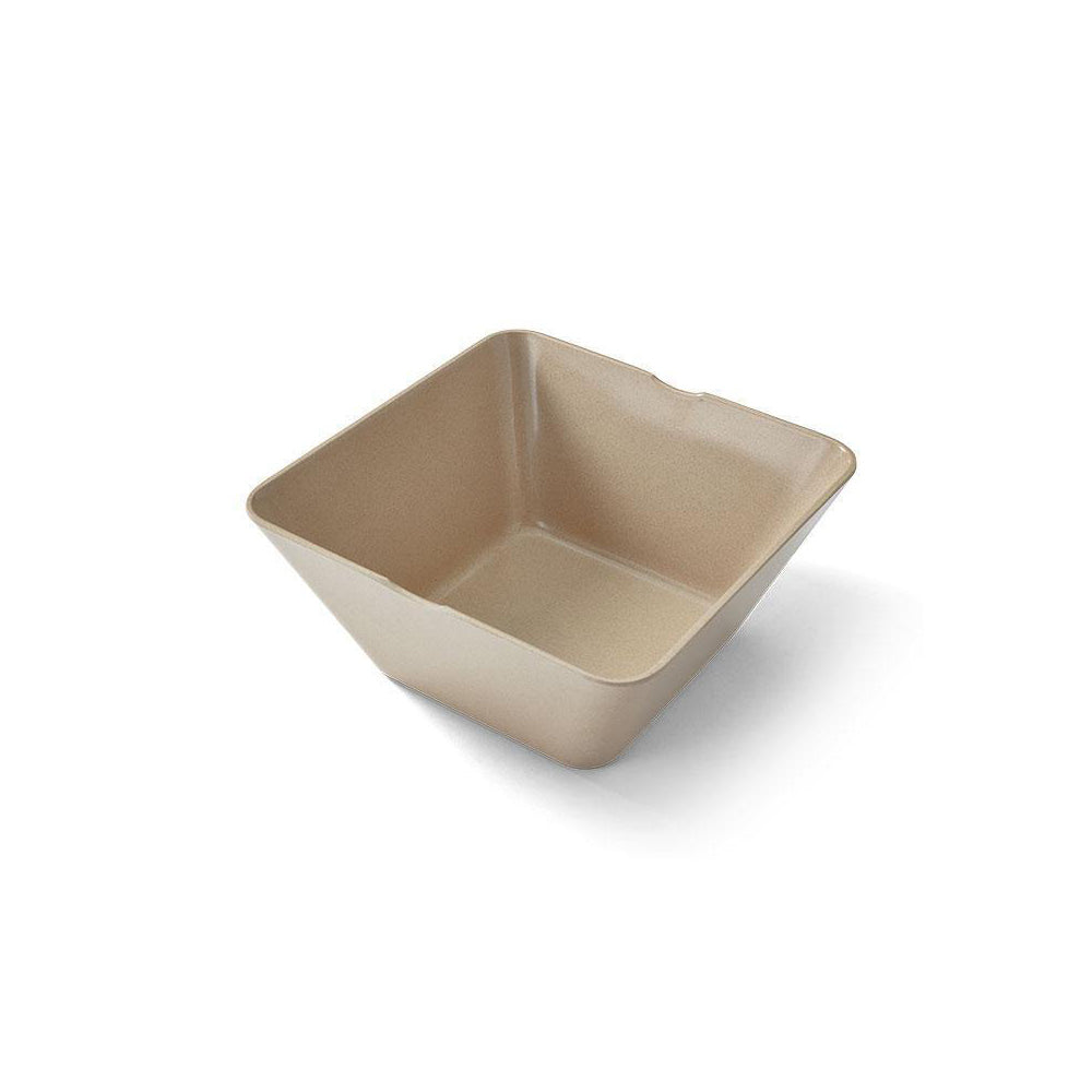 2x 8pc EcoSouLife Reusable Rice Husk Square Bowl 600ml/2000ml - Beige