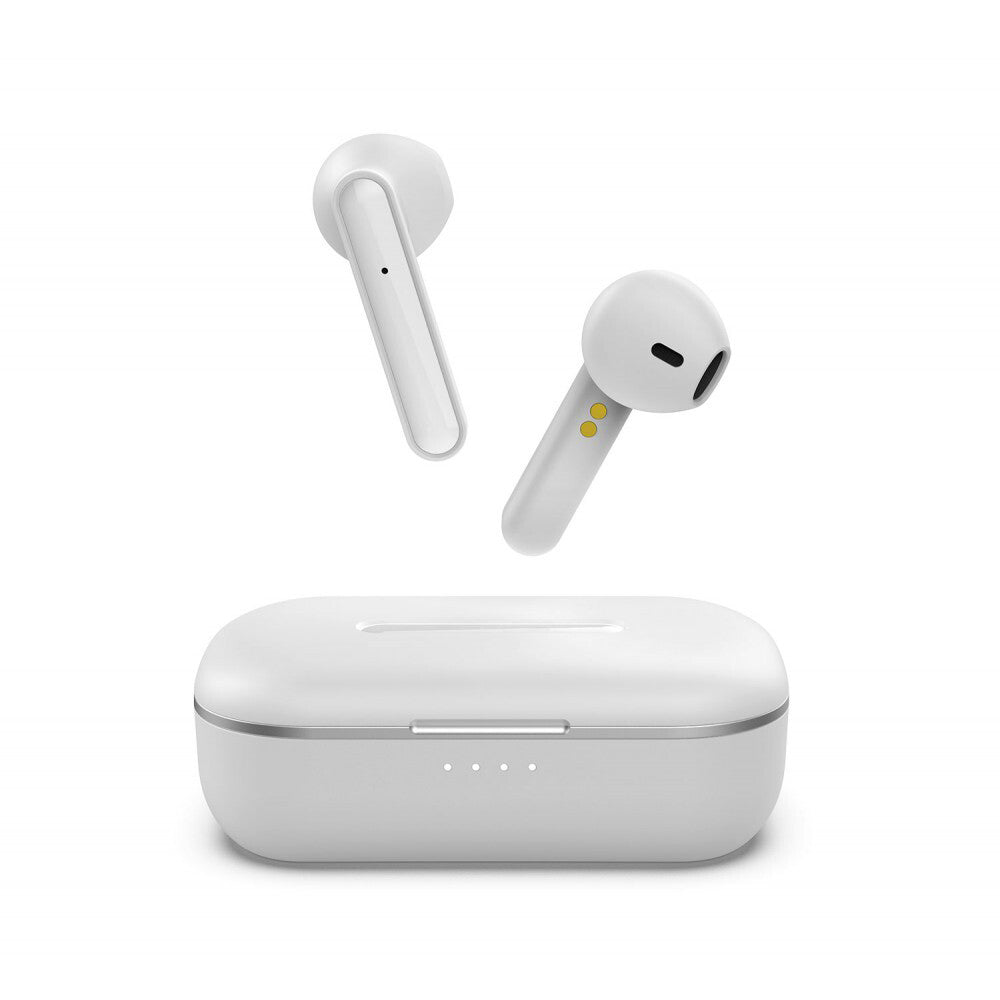 Laser Bluetooth TWS Earphones w/ Wireless Charging Case - White