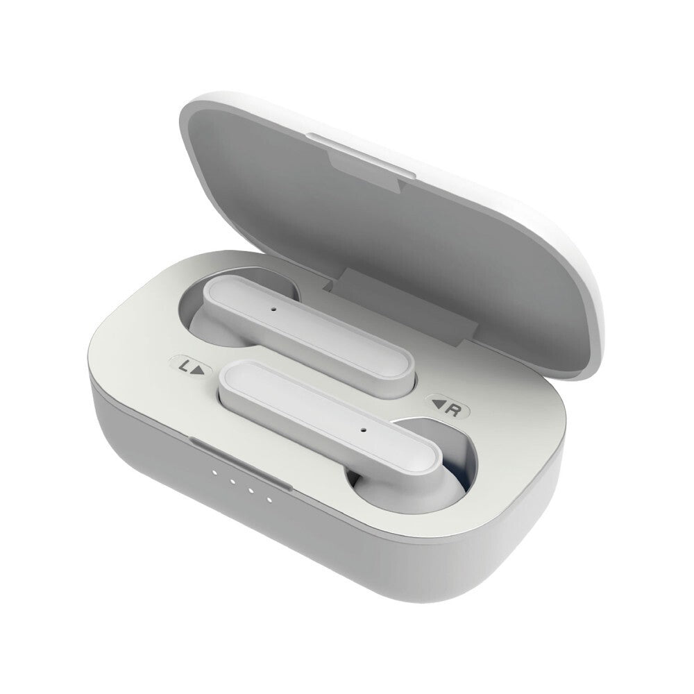 Laser Bluetooth TWS Earphones w/ Wireless Charging Case - White