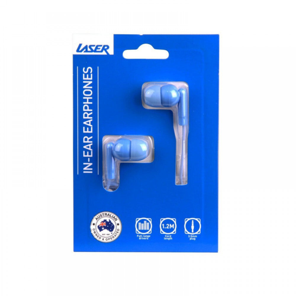 4PK Laser Wired 3.5mm Silicone Earbud Headphones 1.2m - Serenity