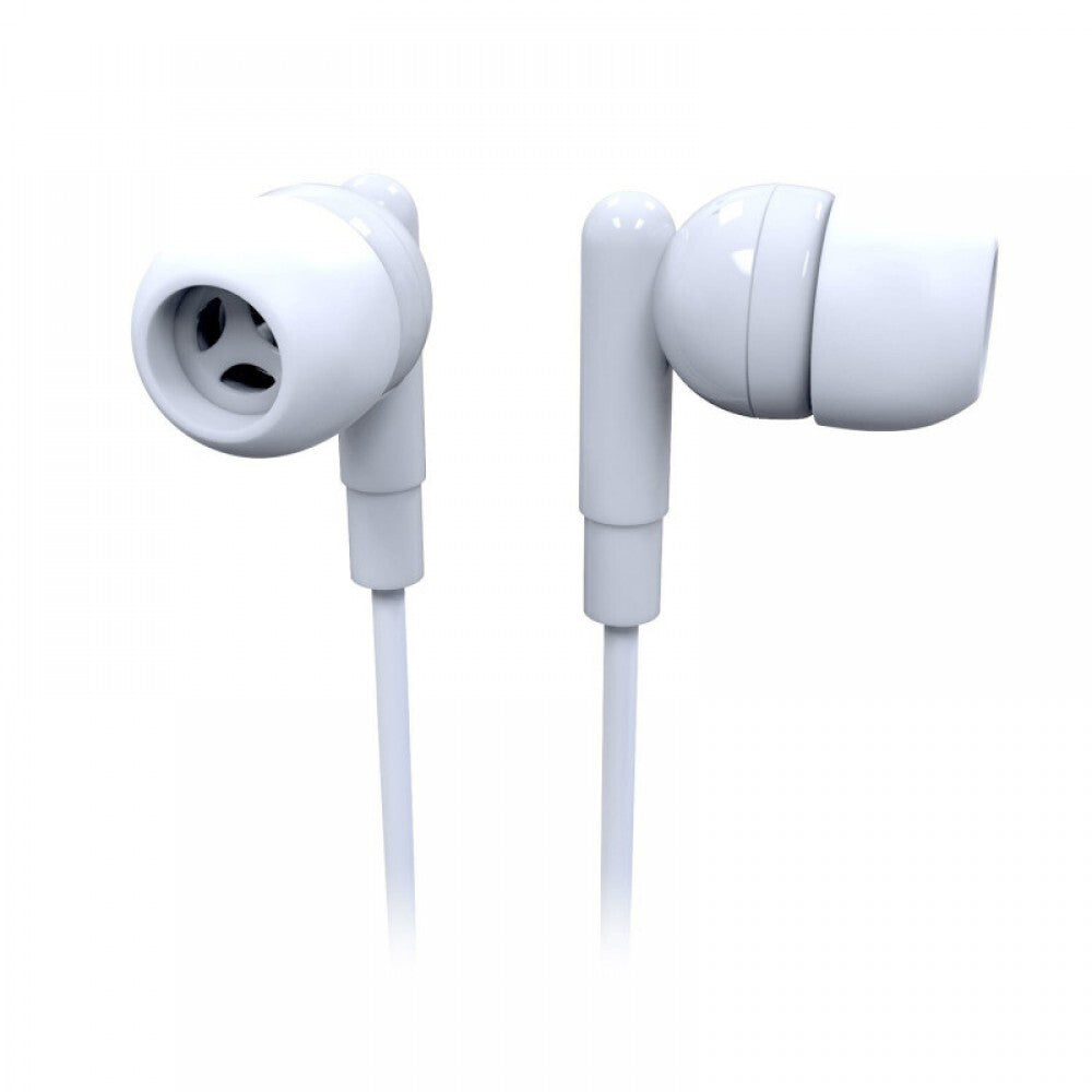 4PK Laser Wired 3.5mm Silicone Earbud Headphones 1.2m - White