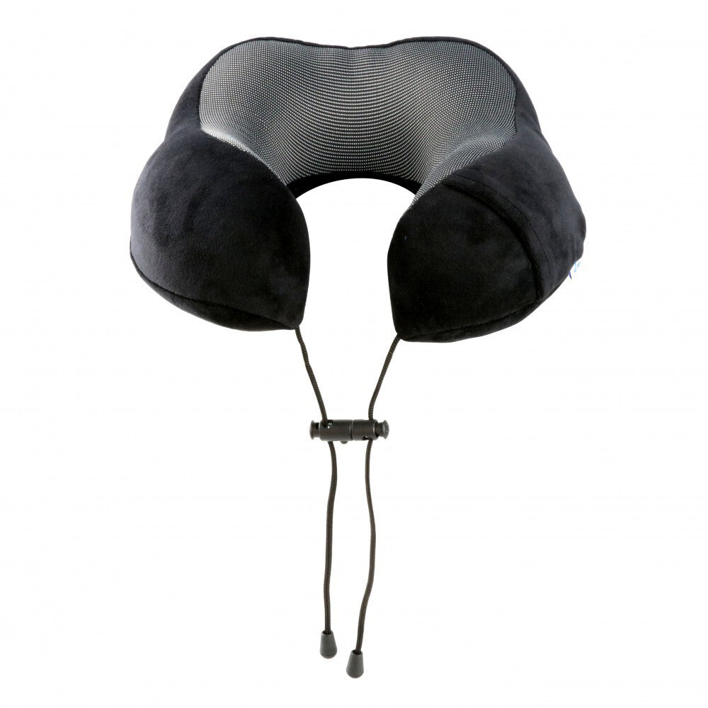 Laser Easy Snap Memory Foam Neck Travel Pillow - Black