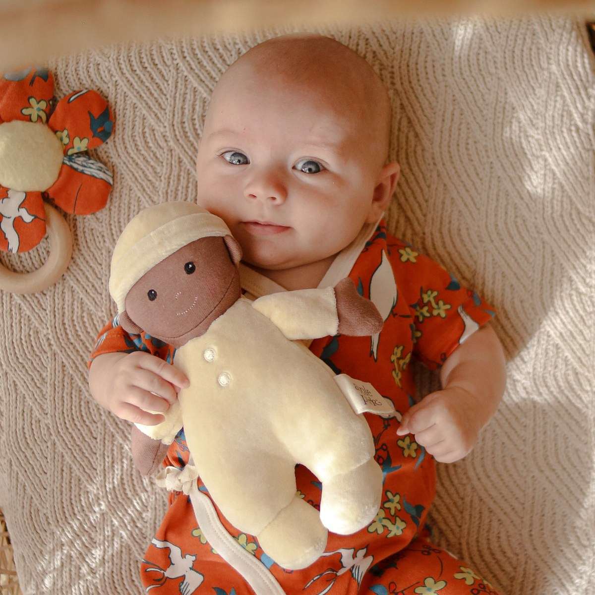 Apple Park Organic Cotton 24cm First Baby Doll Cream Infant/Toddler Toy 0m+