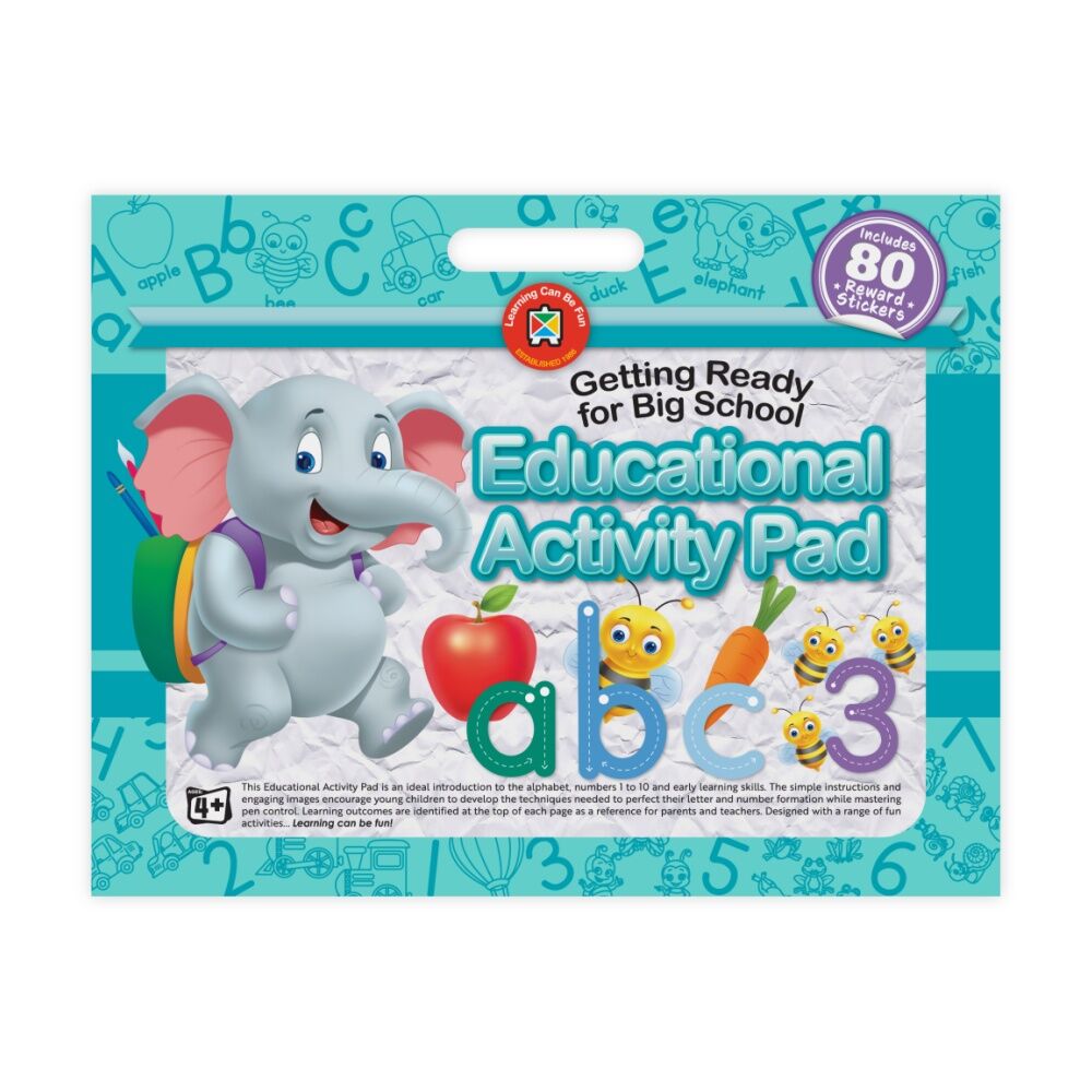 10PK Learning Can Be Fun Getting Ready for Big School Educational Activity Pad 4y+