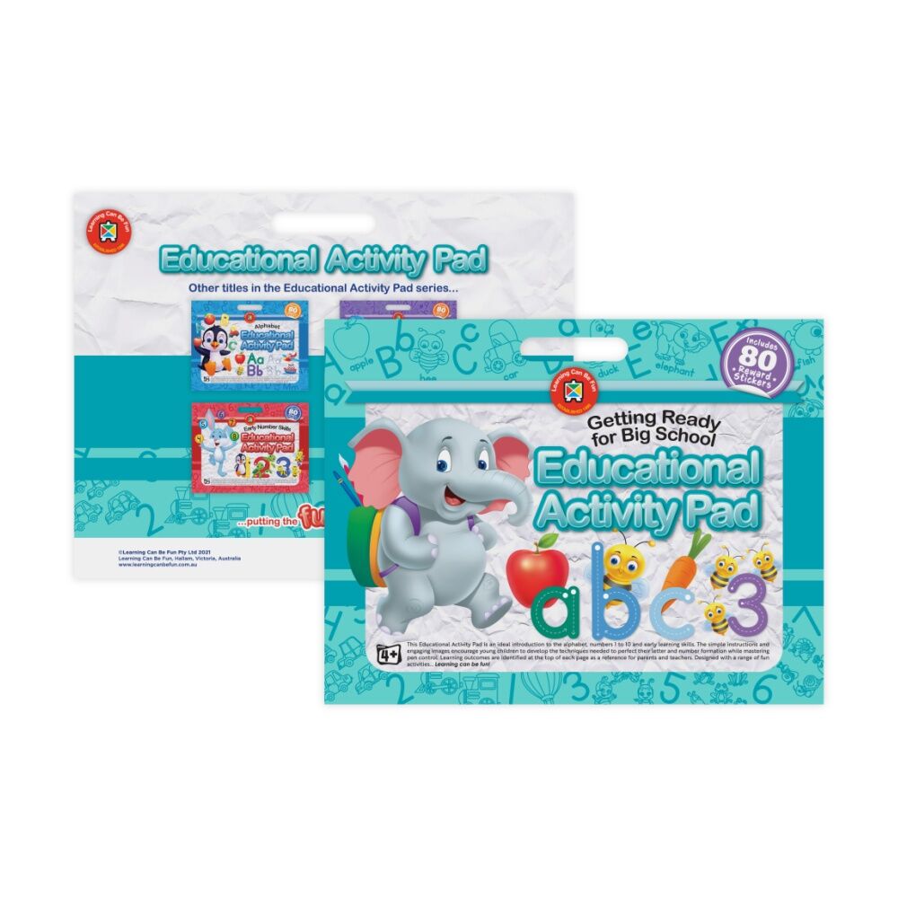 10PK Learning Can Be Fun Getting Ready for Big School Educational Activity Pad 4y+