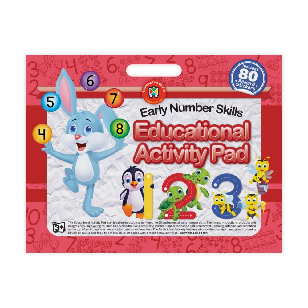 10PK Learning Can Be Fun Early Number Skills Kids Educational Activity Pad 3y+