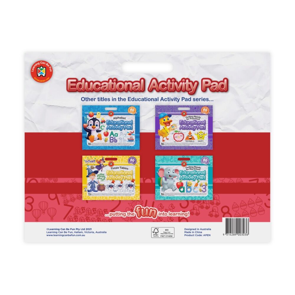 10PK Learning Can Be Fun Early Number Skills Kids Educational Activity Pad 3y+