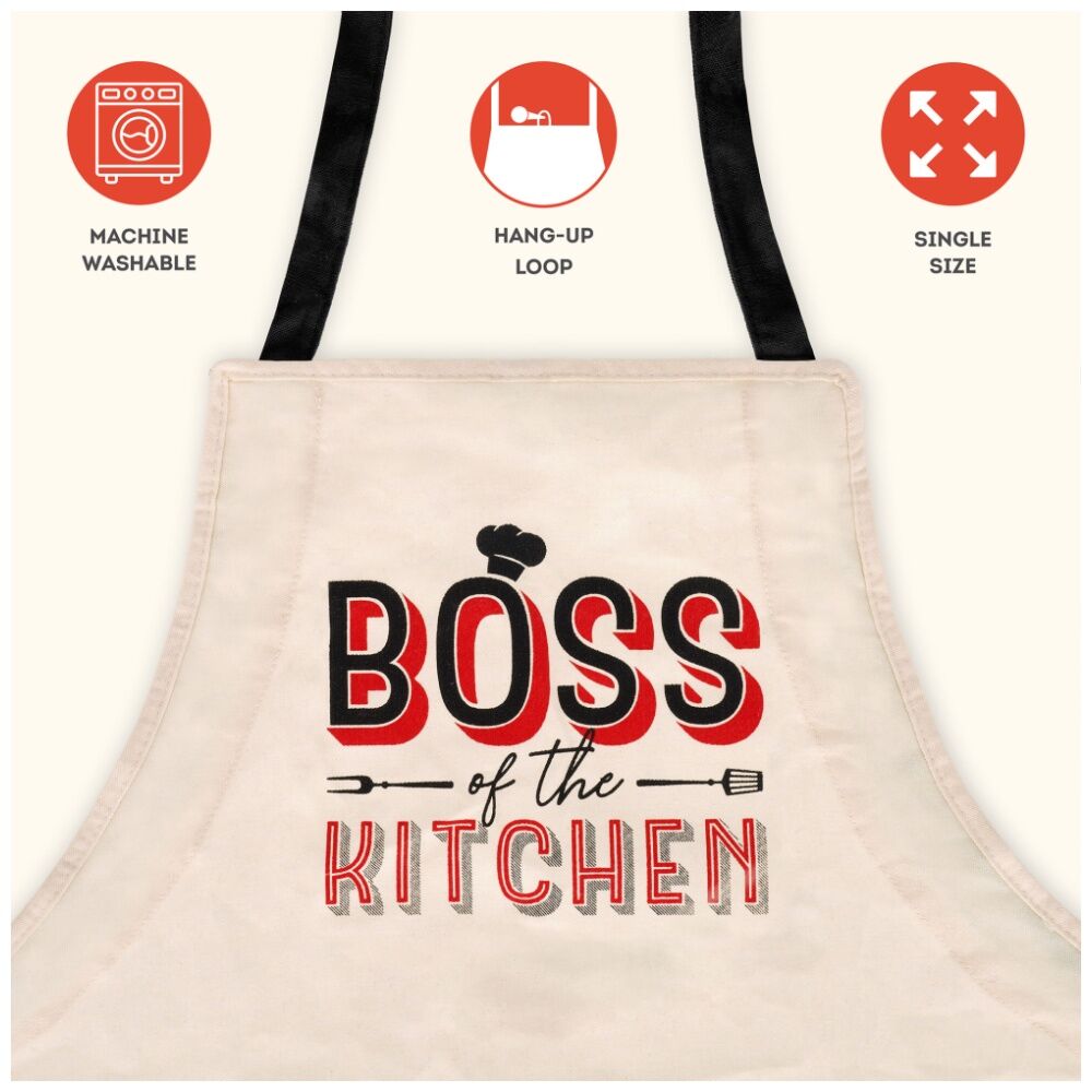 Legami Apron Super Chef Boss w/Front Pocket & Drawstring Cooking Accessory