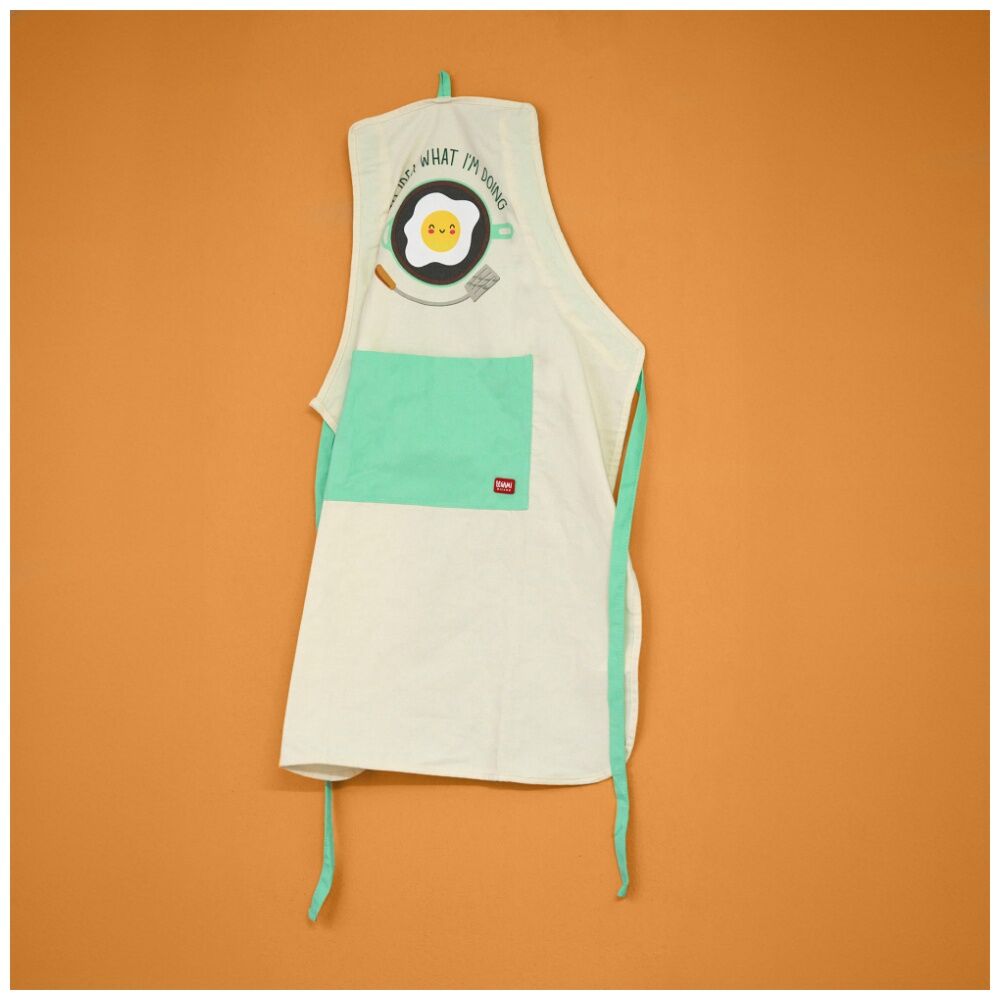 Legami Apron Super Chef Egg w/Front Pocket & Drawstring Cooking Accessory