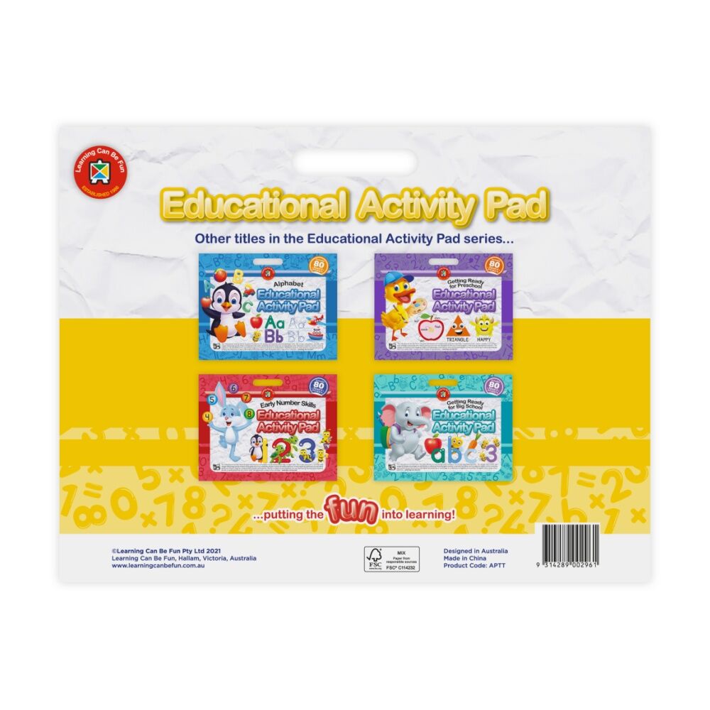 10PK Learning Can Be Fun Times Tables Educational Activity Pad w/80 Stickers 7y+