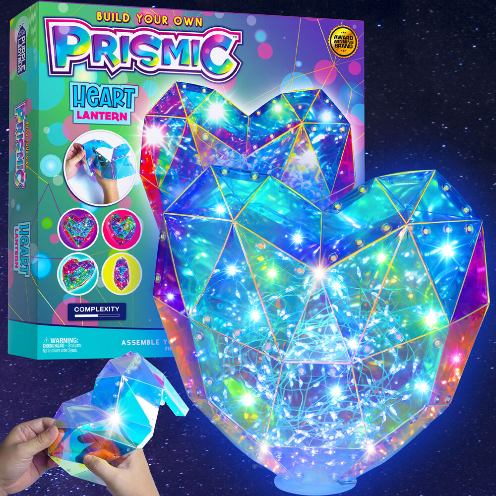 Prismic 3D Puzzle Table Top Heart Lantern DIY Kids Craft w/ Lights 12y+
