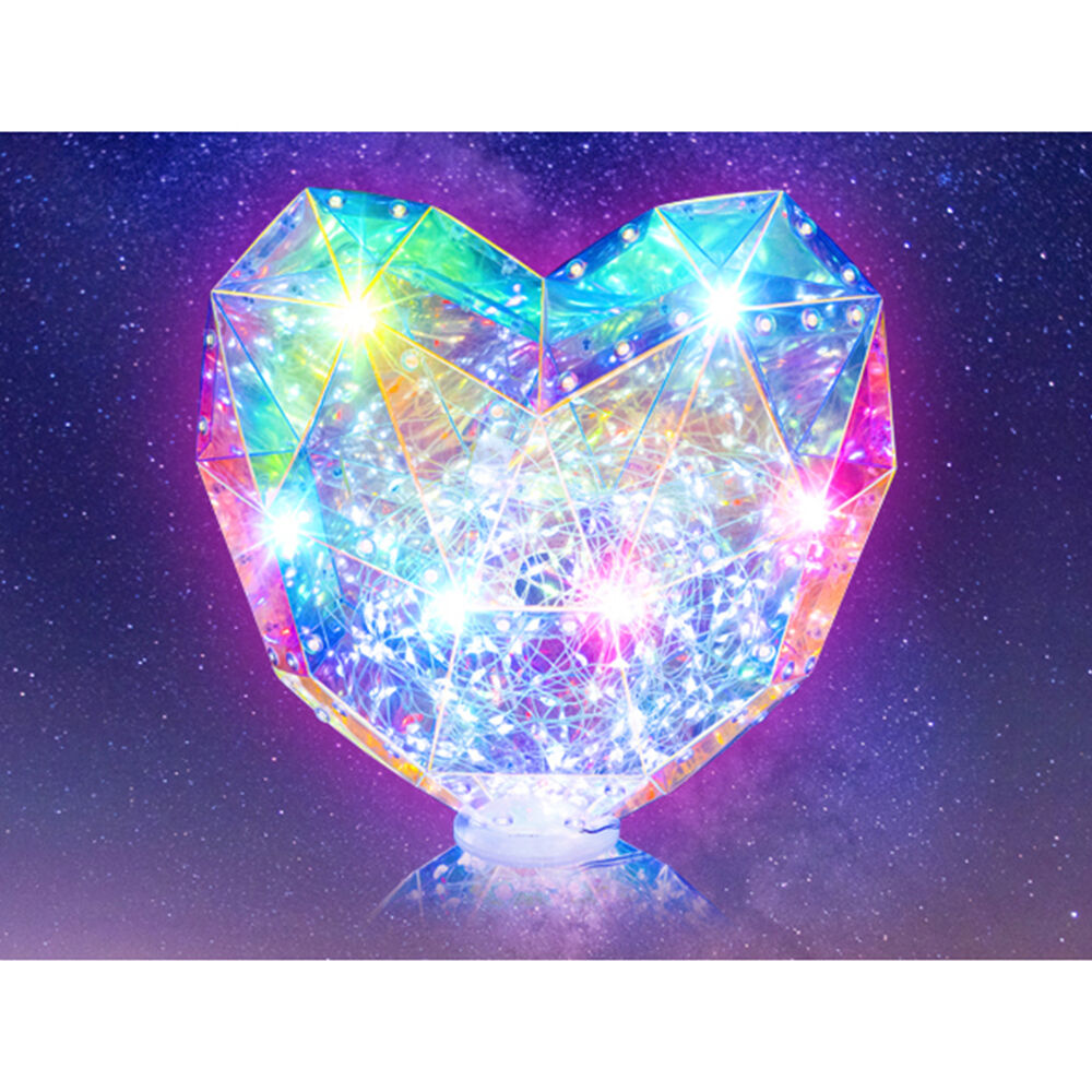 Prismic 3D Puzzle Table Top Heart Lantern DIY Kids Craft w/ Lights 12y+