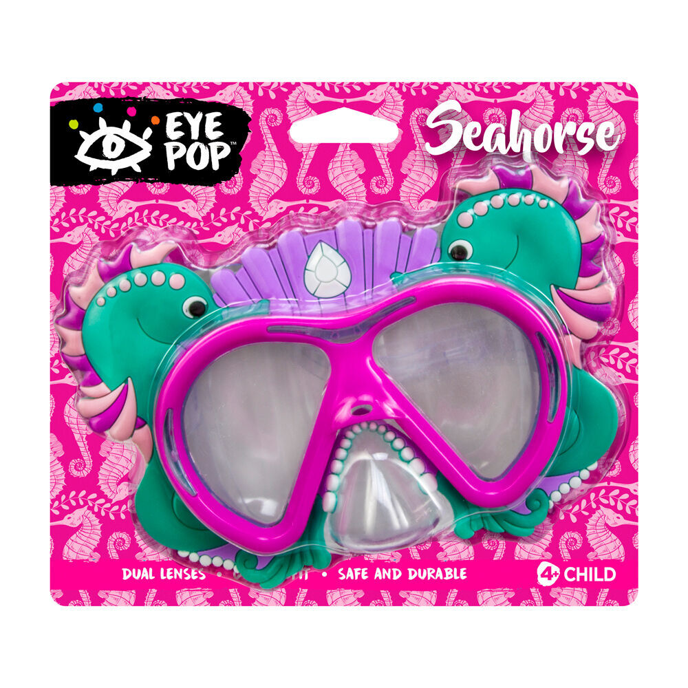 2PK Aqua Leisure Clear Lens Character Swimming Goggle Mask w/ Strap Assorted